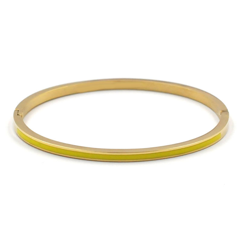 Streetwear Solid Color Stainless Steel Bangle In Bulk display picture 7