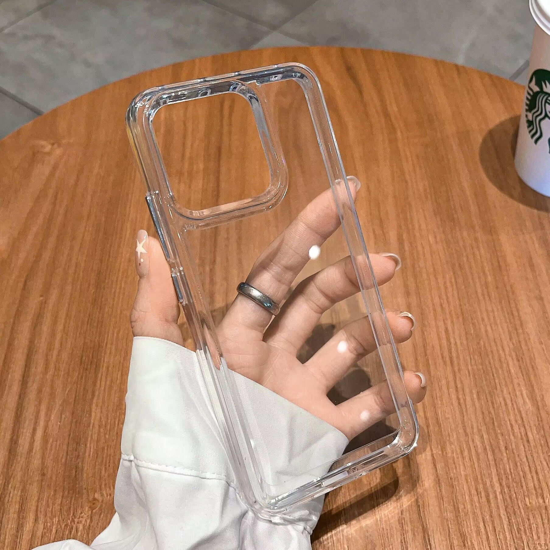 Carcasa espacial adecuada para funda de teléfono móvil Xiaomi 17PRO, carcasa rígida de acrílico de alta transparencia 14, cobertura total, orificio grande, funda protectora anticaídas