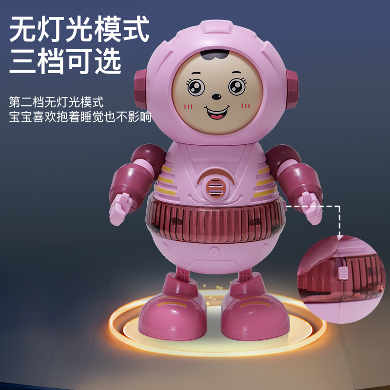 Canto eléctrico y baile astronauta divertido cambio de cara swing espacio robot juguetes educativos para niños