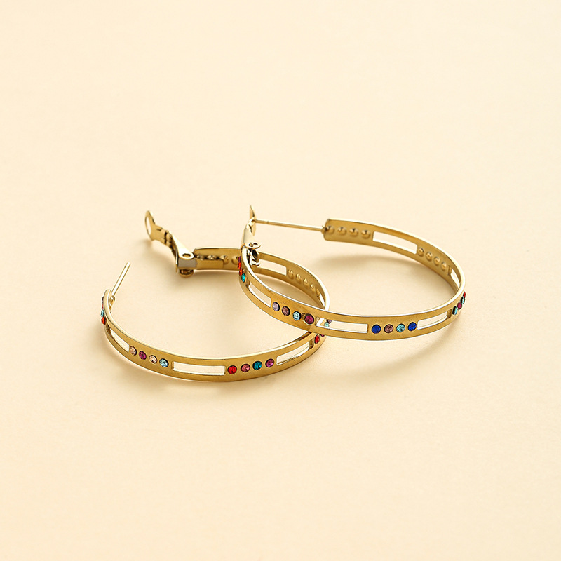 Women's Gender Plating Design 1 Pair Elegant Round Plating 304 Stainless Steel Earrings