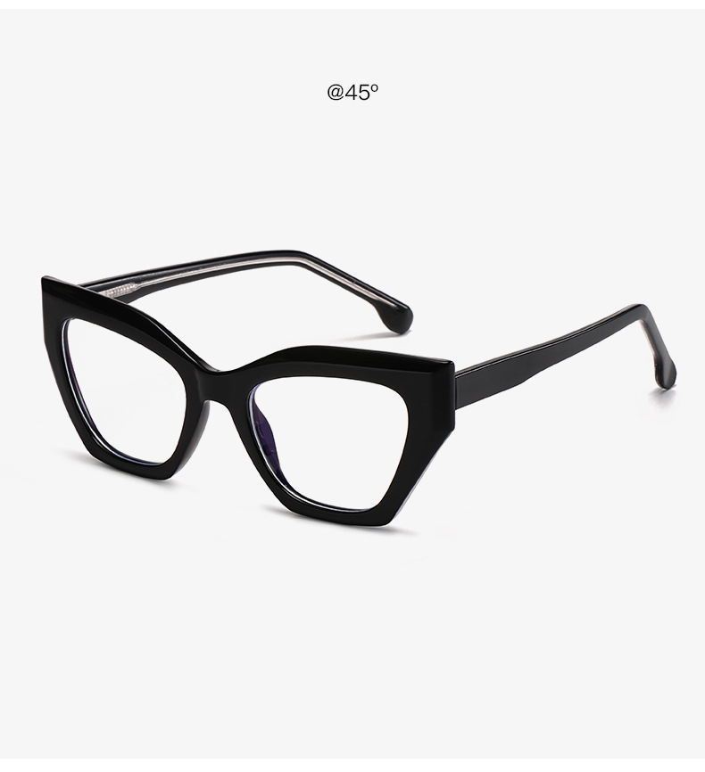 Anti blauwlicht bril retro mode voor dames met platte lens_voghion.com