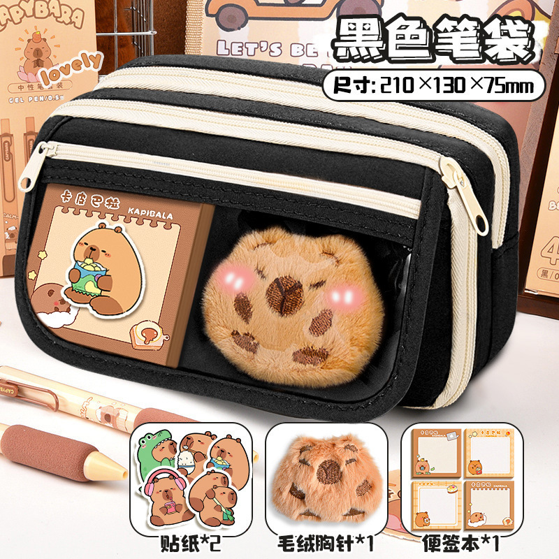 Estuche de lápices grande para niñas, escuela primaria, multifunción