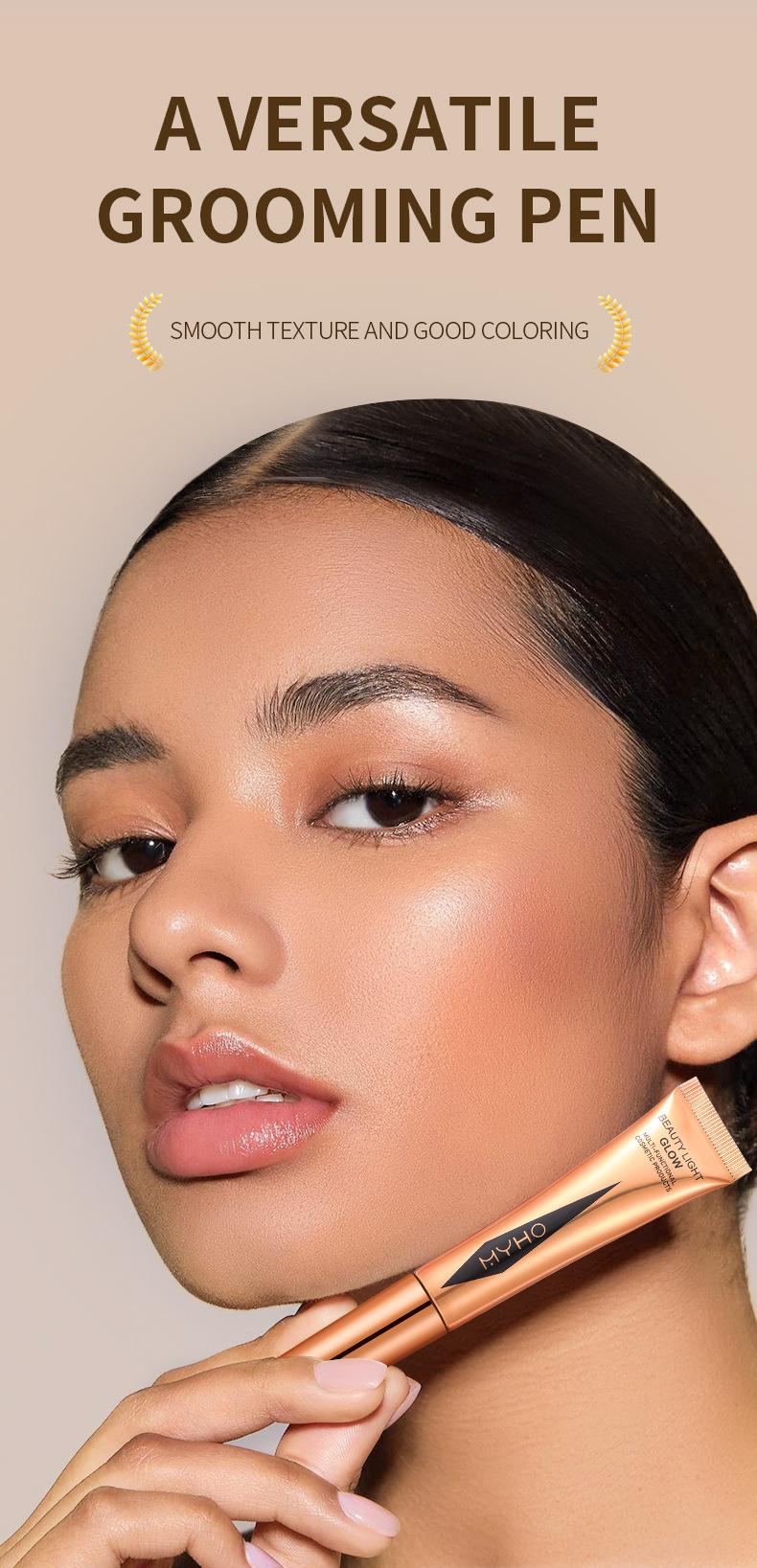 Stick illuminante multifunzionale per viso e naso, contouring e fard, penna per il trucco multiuso._voghion.com