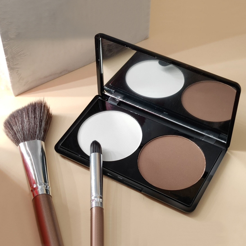 Two-tone Highlighter Powder Contouring tray Matte Highlighter Liquid Contouring Liquid Profile Powder Shadow Nose Shade Powder