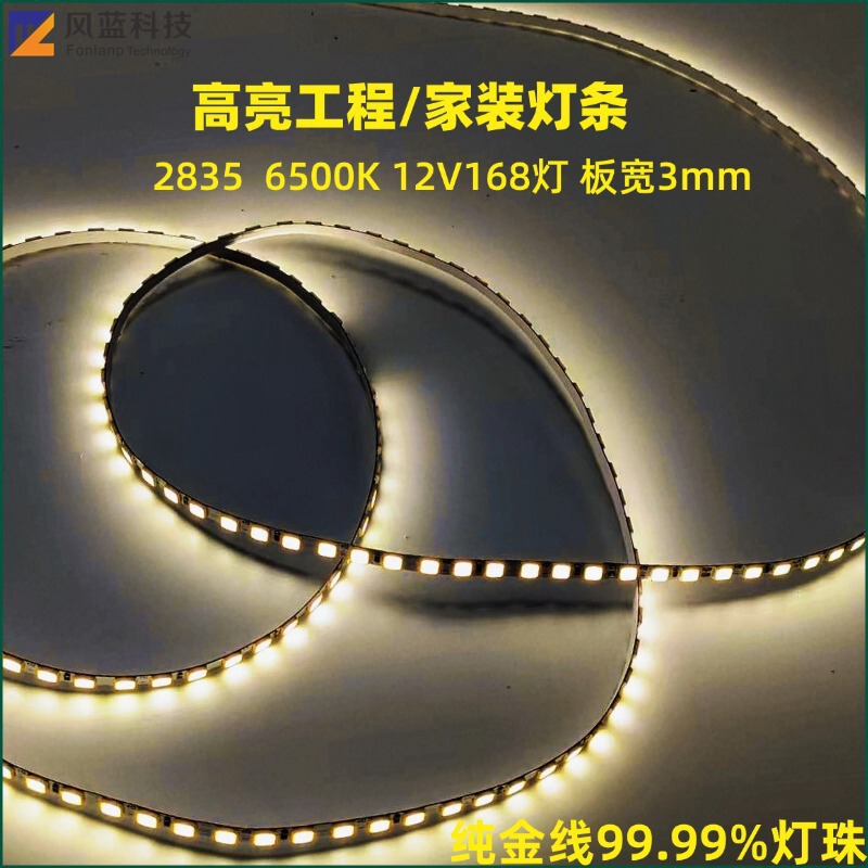 Indoor Eye-Protecting Blue Light-Free Soft Light Strip 2835 12V Ultra-Narrow 3mm Wide Single-Color Flexible Light Strip Indoor Eye-Protecting Blue Light-Free Soft Light Strip 2835 12V Ultra-Narrow 3mm Wide Single-Color Flexible Light Strip