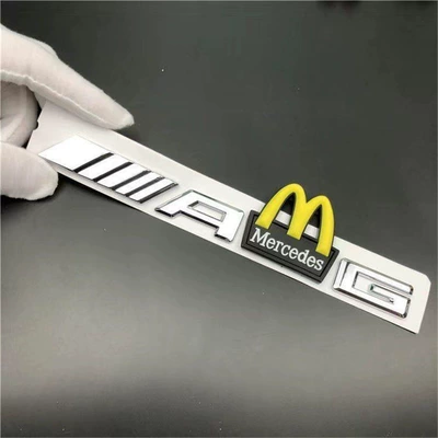 tail emblems with black lettering, Car logo - standard-amg