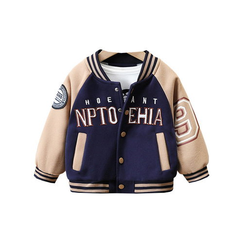 2662 Boys' Jackets Spring and Autumn Style Western Baseball Uniforms Baby Clothes  New Children's Spring Clothes Tops Handsome