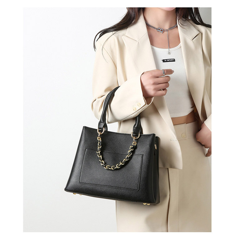 Square Shape Medium Size Women's Medium Pu Leather Fashion Bag Sets