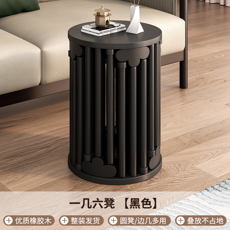 实木可叠放圆凳子餐桌凳餐椅客厅吃饭小凳子折叠凳待客备用叠叠乐|undefined