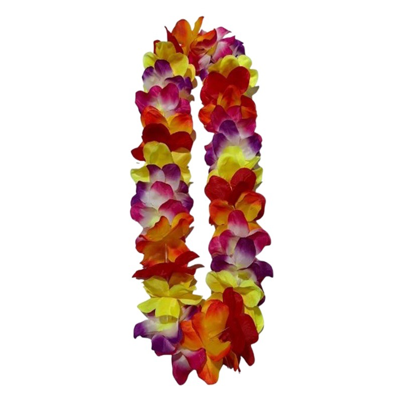 11 cm 30 pares de guirnaldas de cuatro esquinas grandes fiesta de fiesta con cuello, tela de poliéster, pétalos de simulación, guirnalda