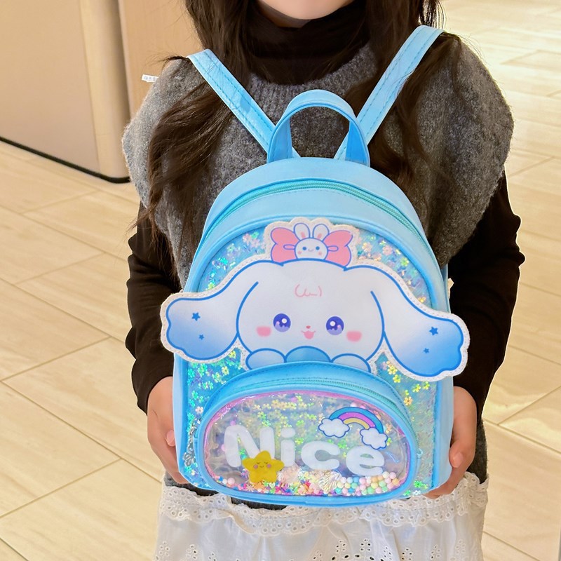 Nueva mochila infantil caricatura pu mochila pequeña niña adorable mochila infantil mochila pequeña