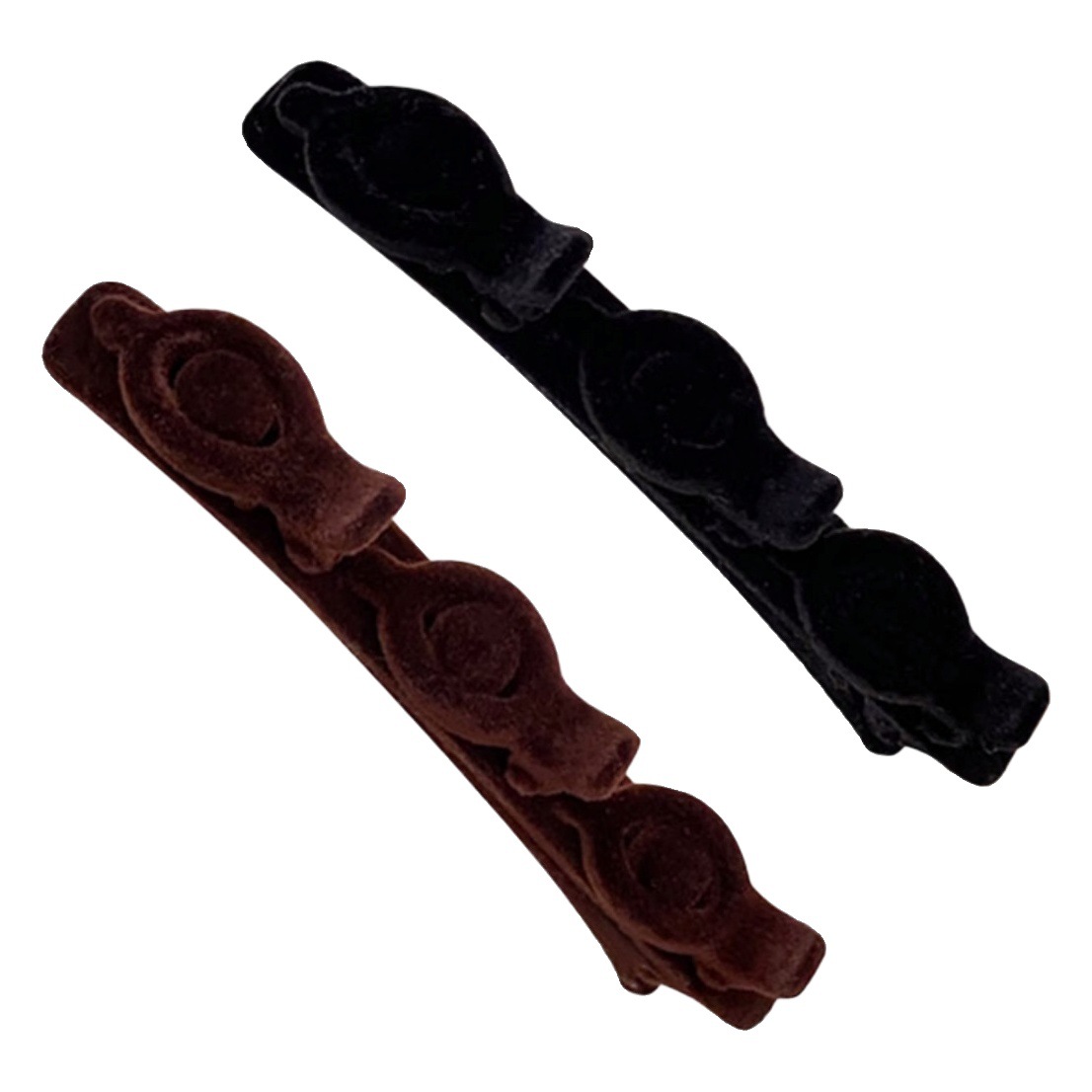 Otoño e invierno flocado clip de pelo trenzado de las mujeres de alto grado frente lado flequillo roto clip de pelo clip superior horquilla tocado