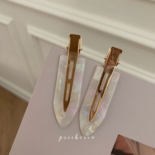 Korean makeup clip Internet celebrity streamer clip acetic acid traceless bangs clip side clip one-word clip hairpin star style hairpin