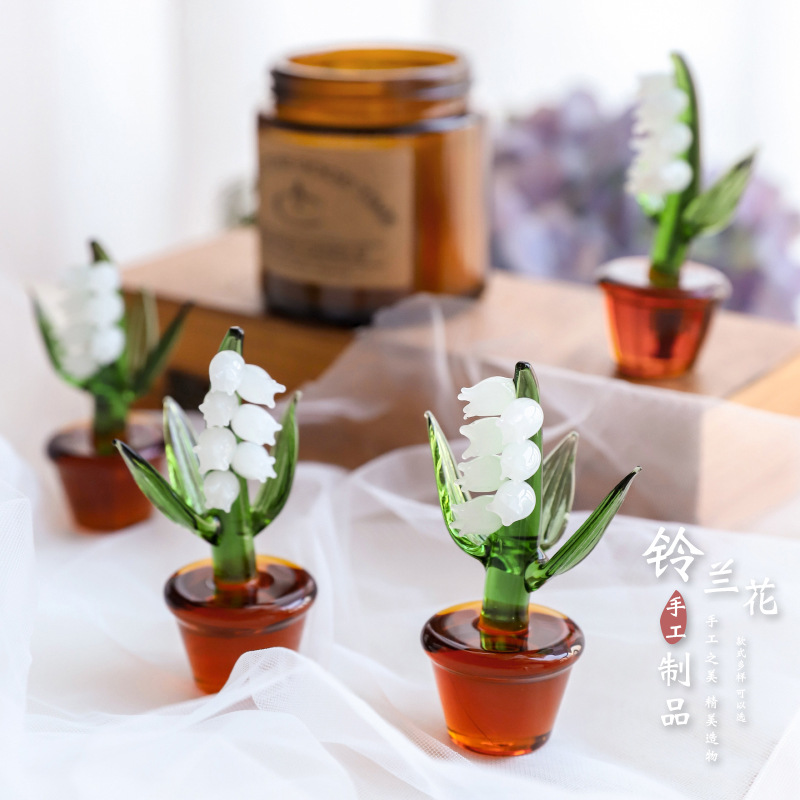 Creative Lysandra Glass Desk Ornament Living Room Small Decor Home European Miniature Landscape Decor Plant Pot