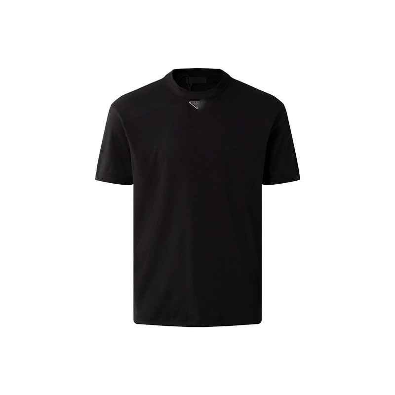 Cross-Border Version in Stock High-Quality P Brand New Iron Tag Short-Sleeve T-Shirt Fashion Versatile Loose Fit Unisex