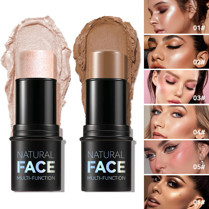 Cross-Border Exclusive Supply of High-Gloss Contouring Stick, Nose Shadow Contouring Pen, Three-Dimensional Brightening Cream, Facial Blush Cream, Multi-Functional