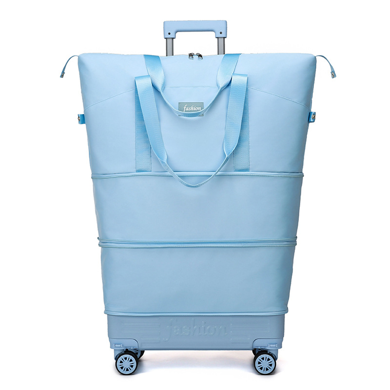Blue foldable removable suitcase