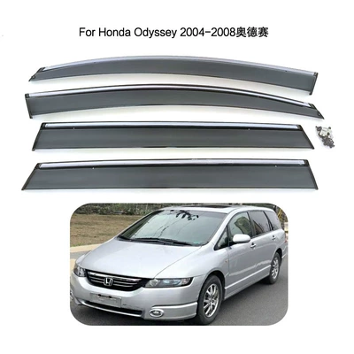 Dedicated Honda 2004-2008 Odyssey rain shield Odyssey injection rain shield rain eyebrow one-piece delivery (Rain shield) - 2004-2008-odyssey-acrylic-with-electroplating-strip