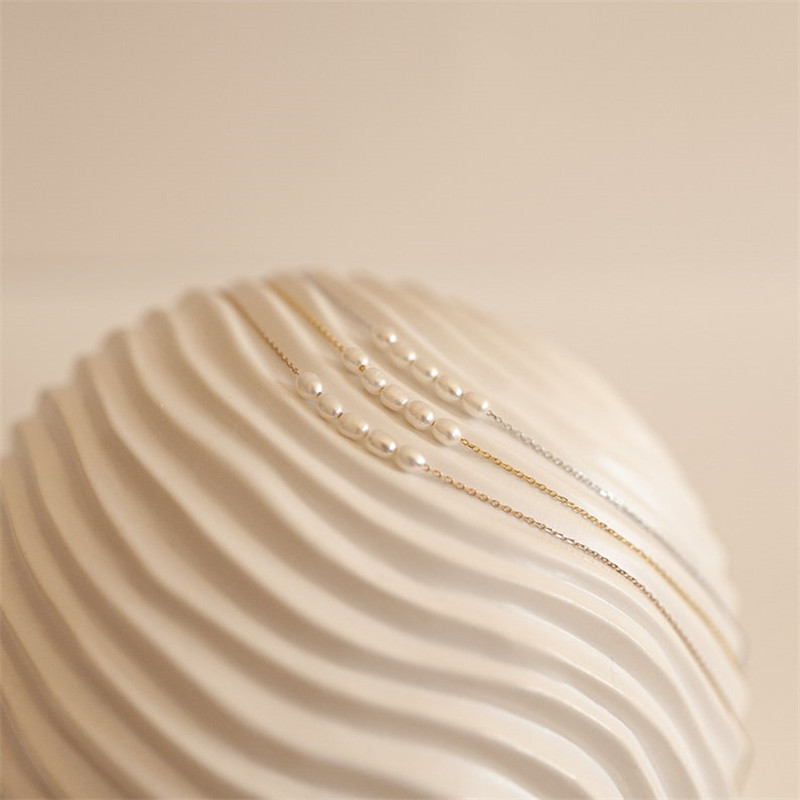 Fashion Geometric Copper Necklace Pearl Copper Necklaces