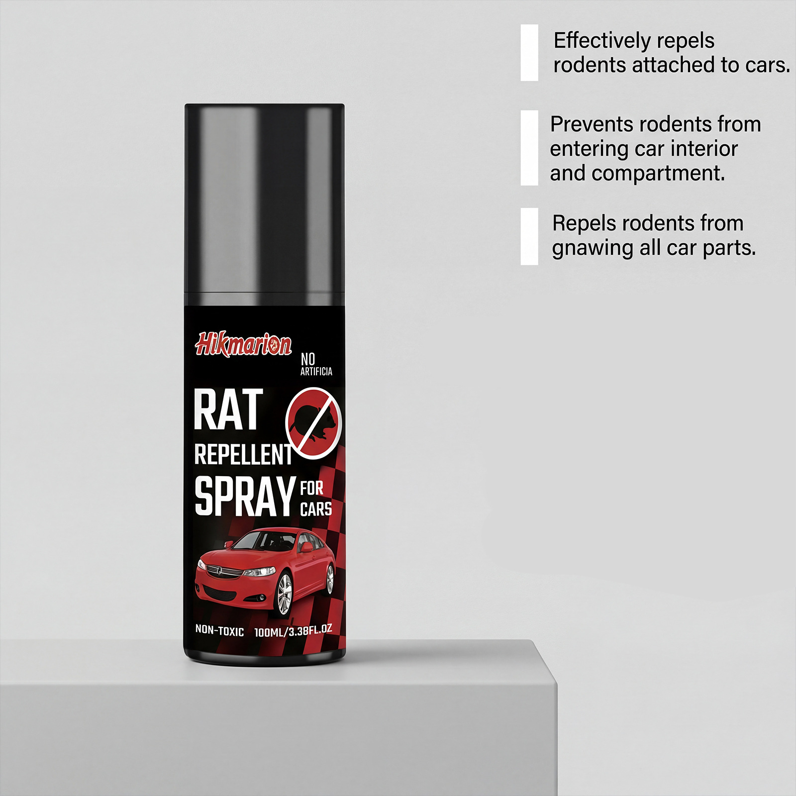 Hikmarion Car Rat Repellent Spray, Car Engine Rat Repellent Spray for Daily Safety and Convenience