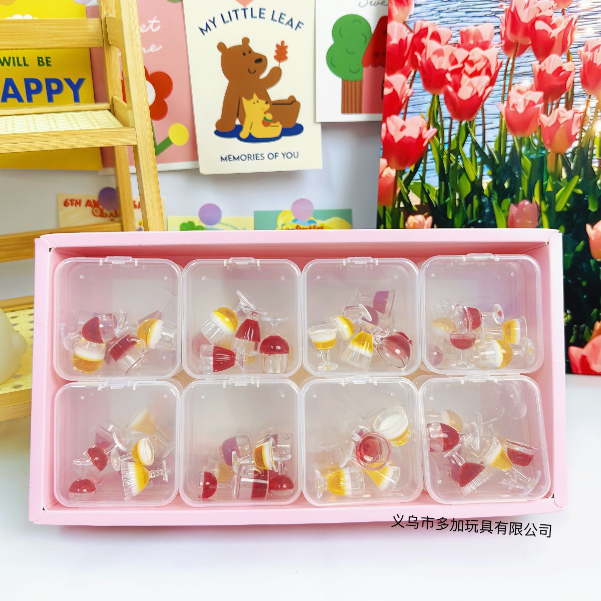 B pequeña taza de vino tinto de juego de comida taza de cerveza de barril de simulación de resina pequeña botella de vino de bricolaje accesorios de la caja del teléfono móvil micro paisaje al por mayor