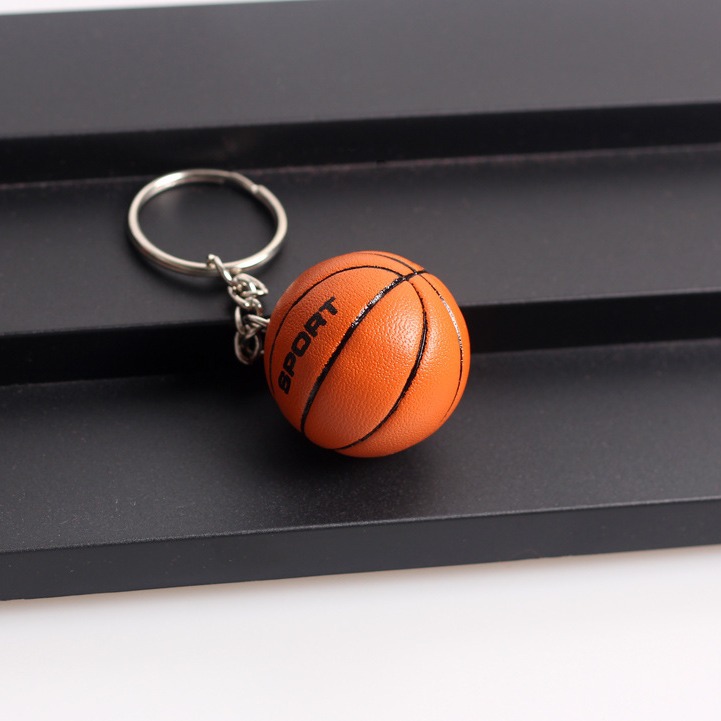 Deportes llavero baloncesto voleibol rugby pu cuero simulación bola colgante ventiladores suministros creativos pequeños regalos