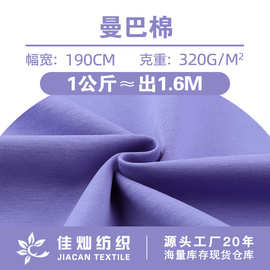 320gCVC曼巴棉空气层 针织面料涤棉太空棉布 弹力布秋冬卫衣布料