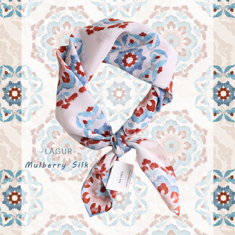 """"""Oriental Baoxiang""100% Crepe De Chine Silk Full Roll 12mm Square Scarf Mulberry Silk Scarf High-End Spring and Summer Women