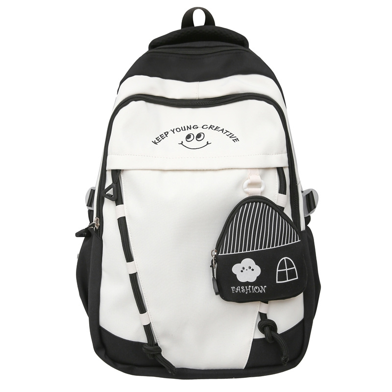 Bolsa escolar de estilo universitario para mujeres JAIYISTAR bolsa de hombro de gran capacidad de color colgante, bolsa de estudiantes ligera y de alto valor.