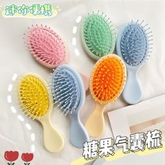 Adorable Candy Color Air Cushion Comb with High-Quality Portable Anti-Static Massage Hairbrush, Girl's Heart Student Small Air Cushion Hairbrush