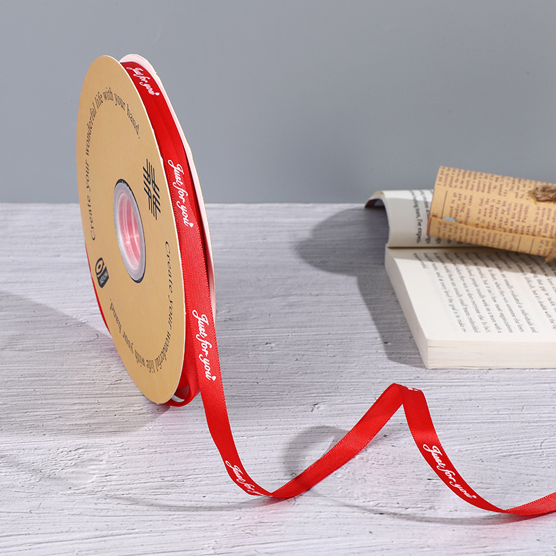 1cm100 tamaño sólo para usted Inglés cinta de poliéster flores regalo DIY decoración de la torta del regalo cinta de color