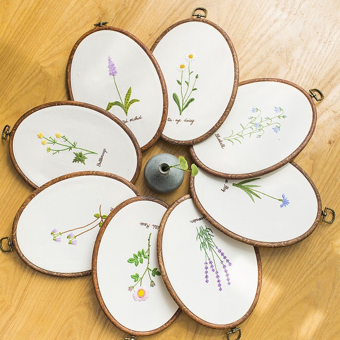 Lavanda flor hoja hermosa DIY material de bordado paquete auto-bordado tela arte nuevos guantes pieza traje de costura