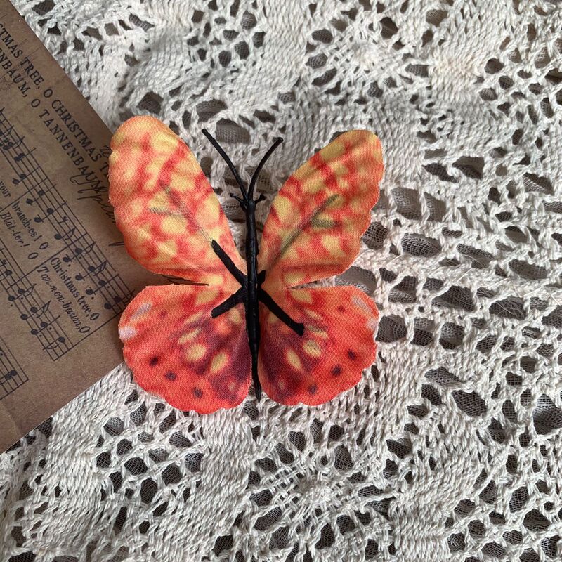 蝴蝶花头 枯枝蝴蝶 背景墙DIY拍照道具假花 写真馆立体蝴蝶仿真花|undefined