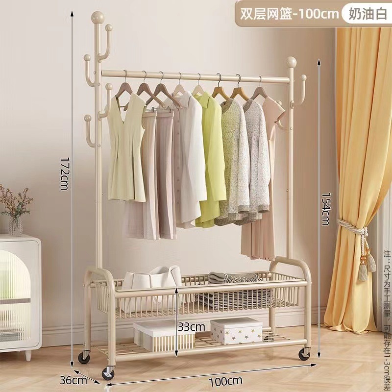 [2024 새로운] 100 크림 화이트 더블 레이어 바구니