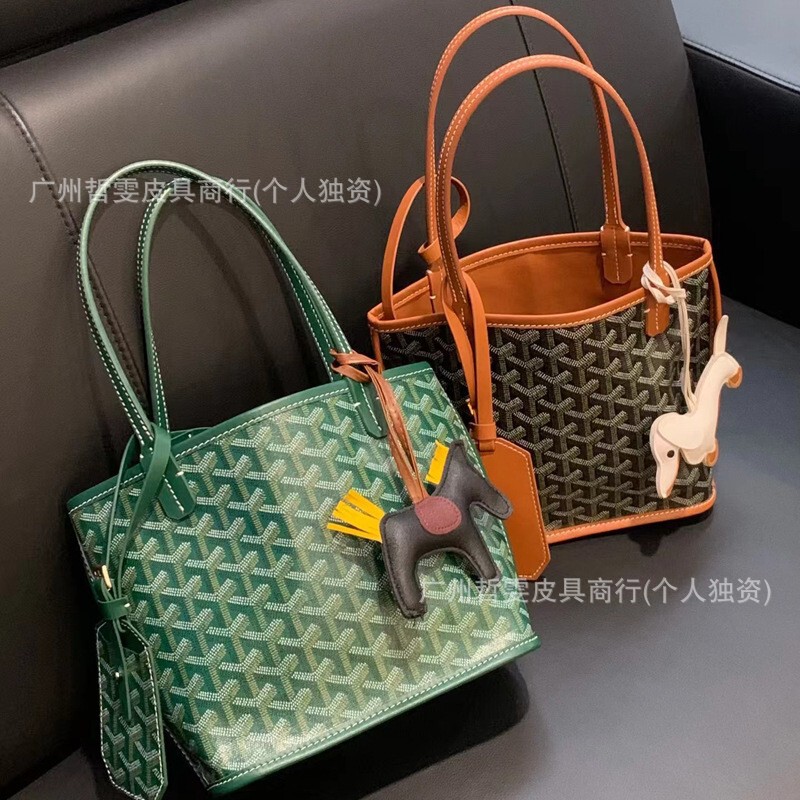 Goya Goyard Mini Vegetable Basket Tote Bag Full Printed Classic Shopping Bag Retro Versatile Hand Bag Large Capacity