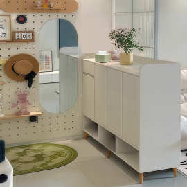 入户门厅鞋柜家用门口客厅沙发边储物收纳柜一体靠墙2025新款鞋架