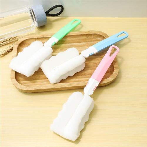 Baby bottle washing brush, long handle sponge brush, rotating without dead ends, baby bottle brush, cup washing cup artifact, cup washing brush