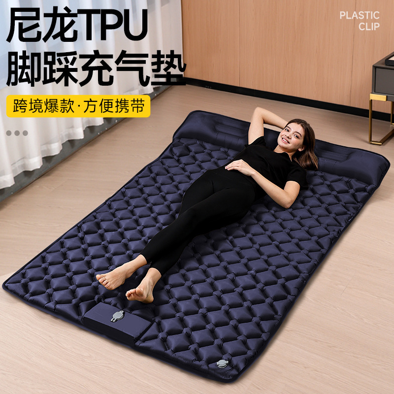 Cross-Border Outdoor Inflatable Camping Mat, Self-Inflating Mattress with Press-On Diamond-Shaped Tpu, Camping Sleeping Pad with Pillow Cross-Border Outdoor Inflatable Camping Mat, Self-Inflating Mattress with Press-On Diamond-Shaped Tpu, Camping Sleeping Pad with Pillow