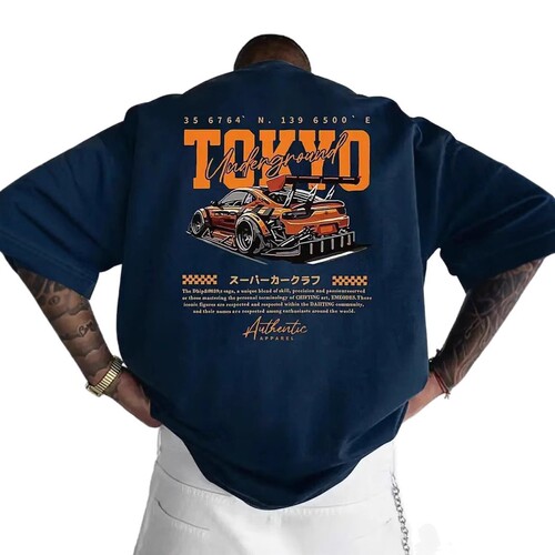 American Retro Racing Suit Short Sleeve T-Shirt for Men and Women, 2025 Summer Trend Brand Versatile Short Sleeve Hip-Hop Street Style