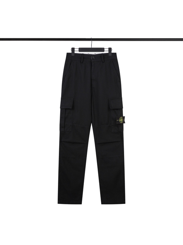 2025 Cross-Border Foreign Trade Stone Basic Compass Work Pants Embroidered Logo Jeans Long Straight-Leg American Style