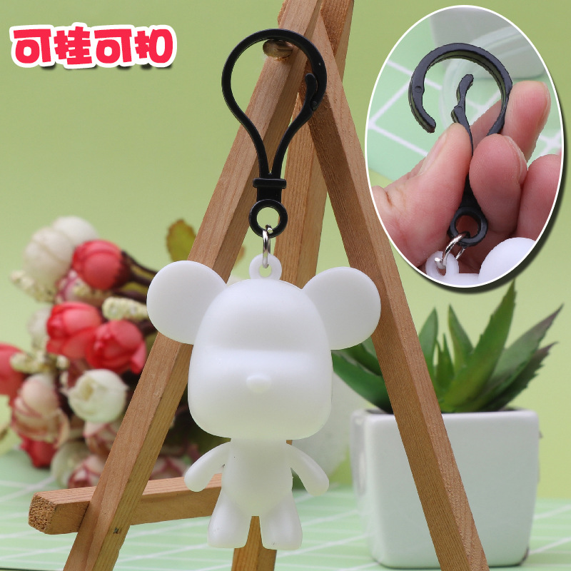 Llavero de Oso Fluido Blanco DIY Infantil de PP para Manualidades Creativas image 5