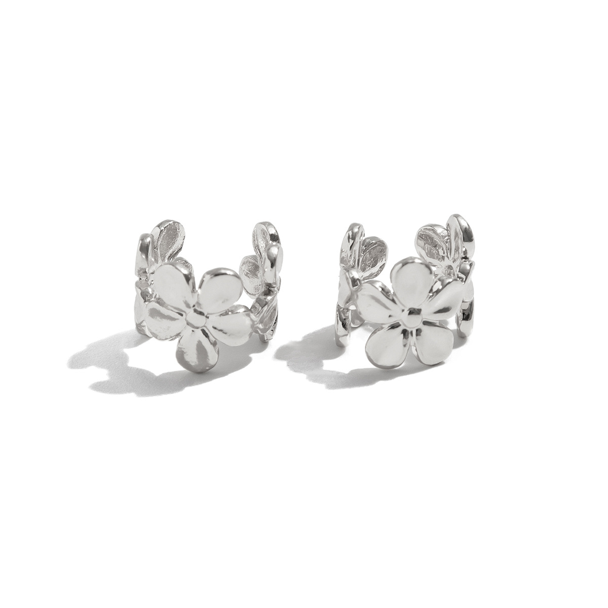 European and American Cross-Border Jewelry Beach Vacation Style Starfish Scallop Pendant Earrings Design Ins Metal Flower Ear Clip undefined