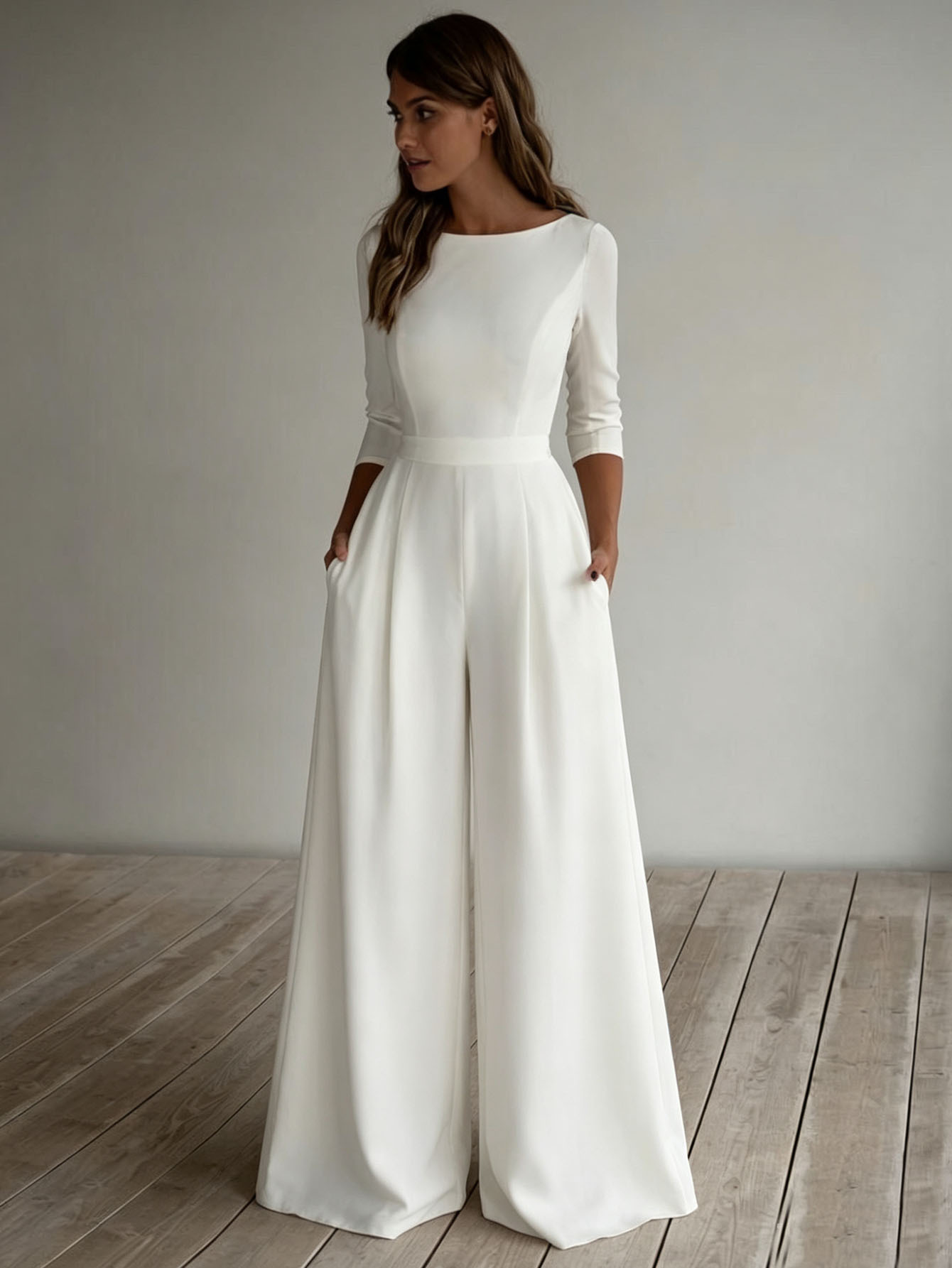 888W comercio exterior europeo y americano nueva ropa de mujer Amazon manga larga pantalones de banquete vestido de boda junkie
