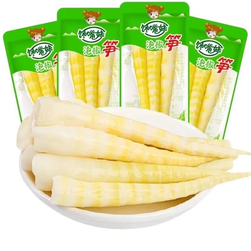 泡椒脆笋尖笋片红油香辣笋小包装即食下饭菜咸菜小吃网红休闲零食|undefined