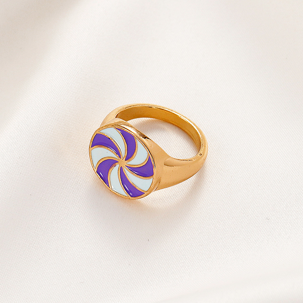 Wholesale Jewelry Geometric Color Windmillring Ring Nihaojewelry display picture 4