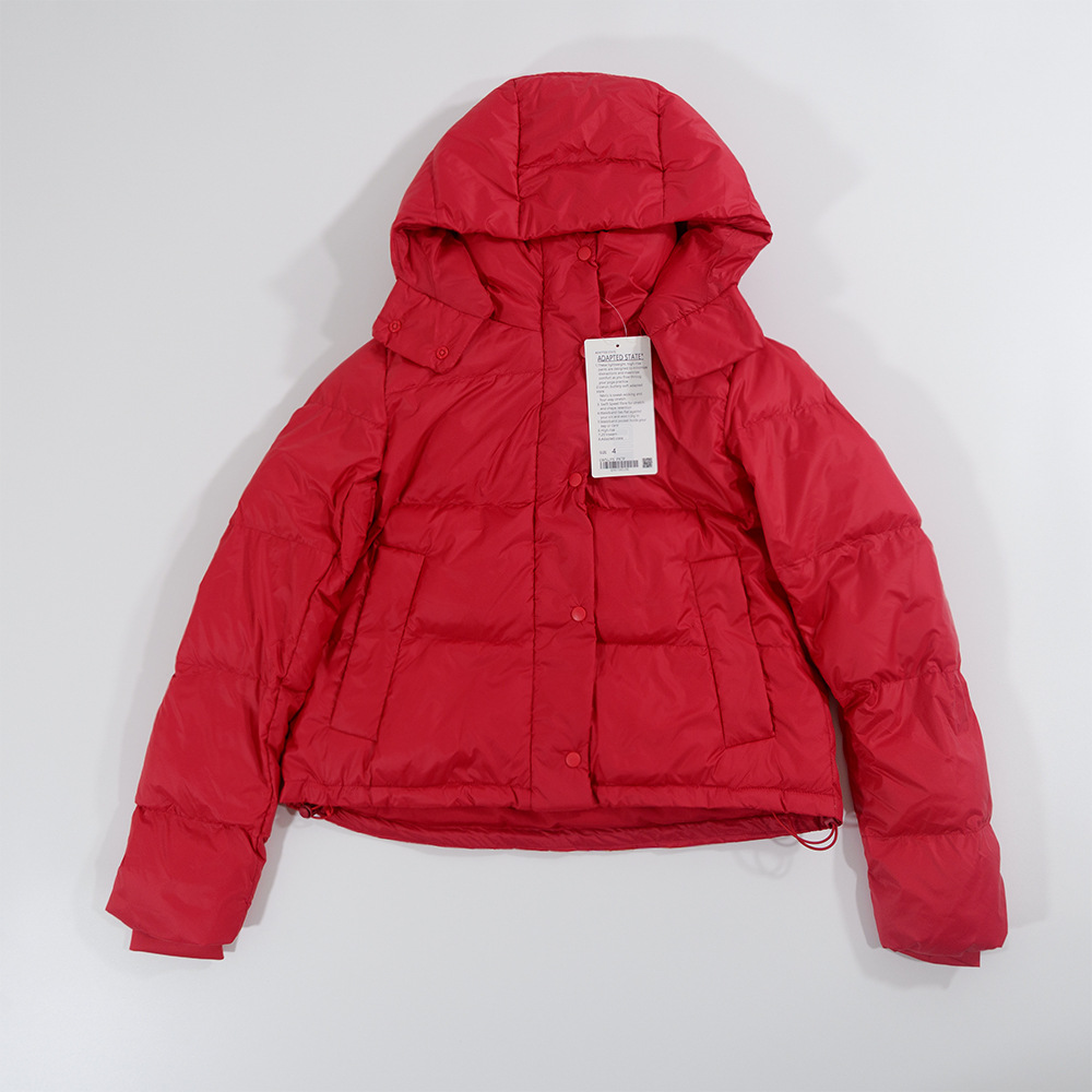 빅 레드 4그리드 퍼프 체크 다운 재킷