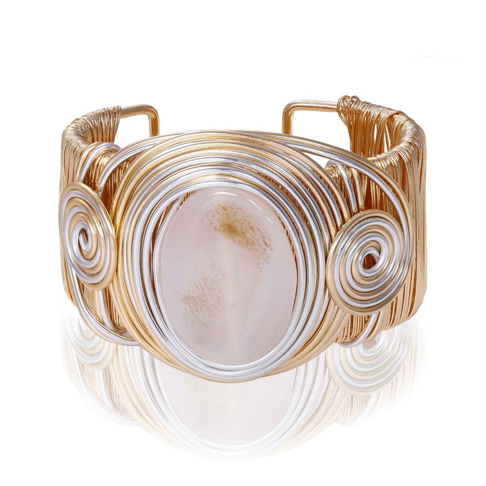 Retro Copper Plastic Handmade Bangle 1 Piece