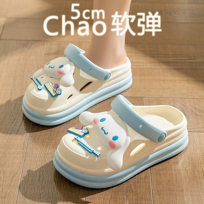 Eva Slippers for Women 2025 New Cute Sanrio Thick-Soled Indoor and Outdoor Wear Non-Slip Bathing Clogs for Women