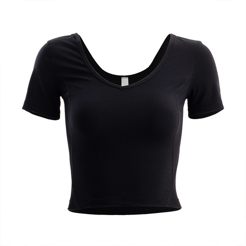 Align tee yoga short-sleeve sporty tight nude feeling T-shirt sexy slimming quick-drying fitness beauty back top thin model