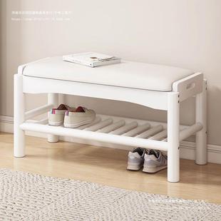 Together with the house, the whole solid wooden shoe cabinet, the door of the house can be used to wear a shoe stool and enter the door narrow shoe rack bench